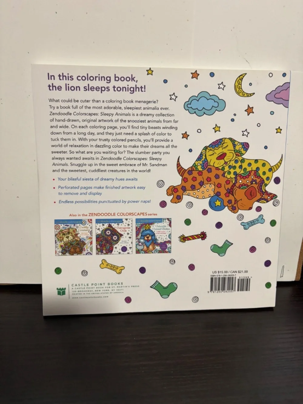 Sleepy animals coloring book